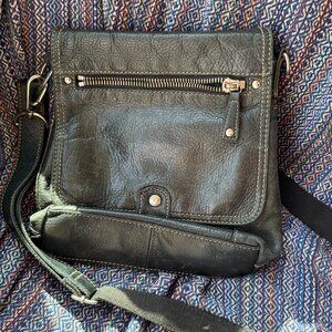 Fossil Small Black Leather Crossbody